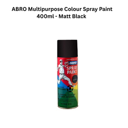 ABRO Multipurpose Colour Spray Paint 400ml - Matt Black