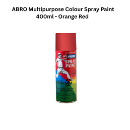 ABRO Multipurpose Colour Spray Paint 400ml - Orange Red