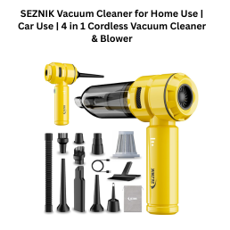 Seznik Vacuum Cleaner for Home Use | Car Use | 4 in 1 Cordless Vacuum Cleaner & Blower