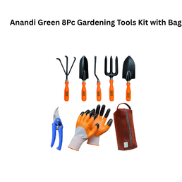 Anandi Green 8Pc Gardening Tools Kit with Bag