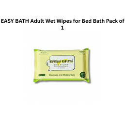 EASY BATH Adult Wet Wipes for Bed Bath Pack of 1