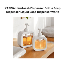 KASIVA Handwash Dispenser Bottle Soap Dispenser Liquid Soap Dispenser White