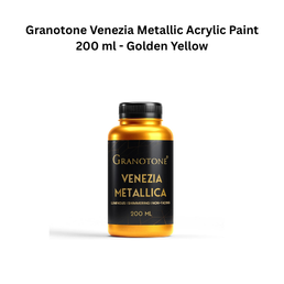 Granotone Venezia Metallic Acrylic Paint 200 ml - Golden Yellow
