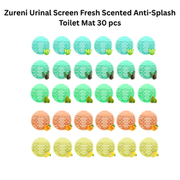Zureni Urinal Screen Fresh Scented Anti-Splash Toilet Mat 30 pcs