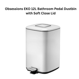 Obsessions EKO 12L Bathroom Pedal Dustbin with Soft Close Lid