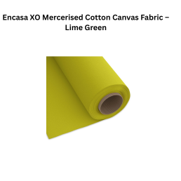Encasa XO Mercerised Cotton Canvas Fabric – Lime Green
