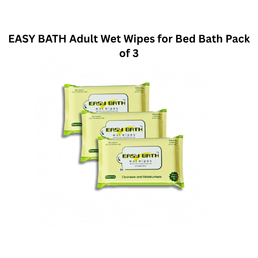 EASY BATH Adult Wet Wipes for Bed Bath Pack of 3