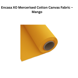 Encasa XO Mercerised Cotton Canvas Fabric – Mango