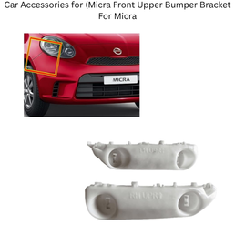Car Accessories for (Micra Front Upper Bumper Bracket For Micra [2010-2013] ABS Plastic Heavy Duty,Lock (2Pis Left & Right Side) Automotive Part
