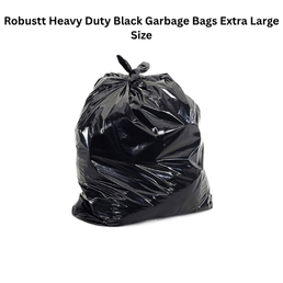 Robustt Heavy Duty Black Garbage Bags Extra Large Size