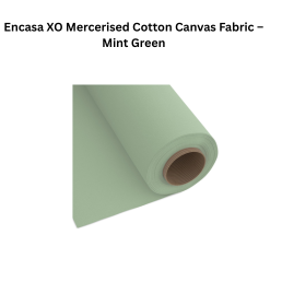Encasa XO Mercerised Cotton Canvas Fabric – Mint Green