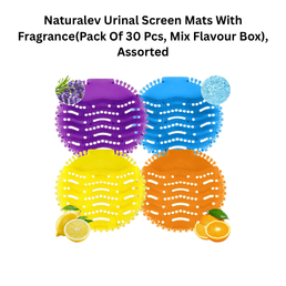 Naturalev Urinal Screen Mats With Fragrance(Pack Of 30 Pcs, Mix Flavour Box), Assorted