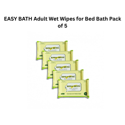 EASY BATH Adult Wet Wipes for Bed Bath Pack of 5