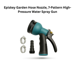 Episkey Garden Hose Nozzle, 7-Pattern High-Pressure Water Spray Gun