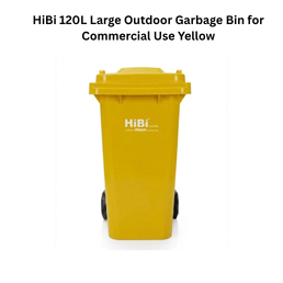 HiBi 120L Large Outdoor Garbage Bin for Commercial Use Yellow