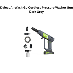 Dylect AirWash Go Cordless Pressure Washer Gun Dark Grey