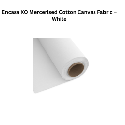 Encasa XO Mercerised Cotton Canvas Fabric – White