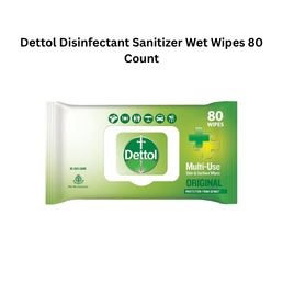 Dettol Disinfectant Sanitizer Wet Wipes 80 Count