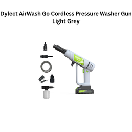 Dylect AirWash Go Cordless Pressure Washer Gun Light Grey
