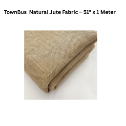 TownBus Natural Jute Fabric – 51" x 1 Meter