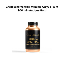 Granotone Venezia Metallic Acrylic Paint 200 ml - Antique Gold