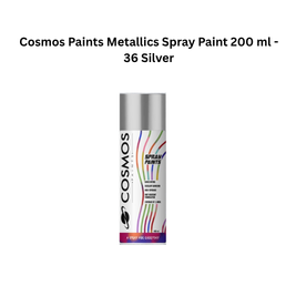 Cosmos Paints Metallics Spray Paint 200ml - 36 Silver