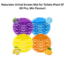 Naturalev Urinal Screen Mat for Toilets (Pack Of 80 Pcs, Mix Flavour)