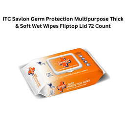 ITC Savlon Germ Protection Multipurpose Thick & Soft Wet Wipes Fliptop Lid 72 Count