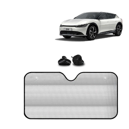 KINGSWAY® Car Window Foil Curtain Sticky Sun Shade Compatible with Kia EV6