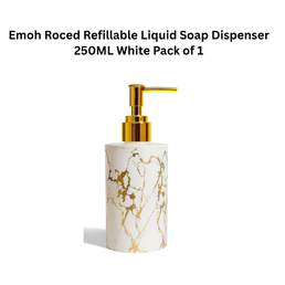 Emoh Roced Refillable Liquid Soap Dispenser 250ML White Pack of 1