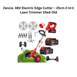 Zancia 48V Electric Edge Cutter – 25cm 2-in-1 Lawn Trimmer 1Red-Old