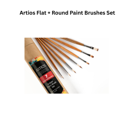 Artios Flat + Round Paint Brushes Set