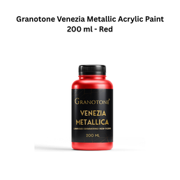 Granotone Venezia Metallic Acrylic Paint 200 ml - Red