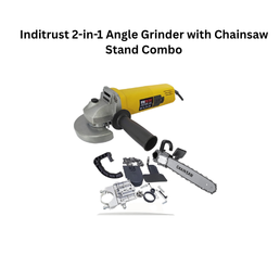 Inditrust 2-in-1 Angle Grinder with Chainsaw Stand Combo