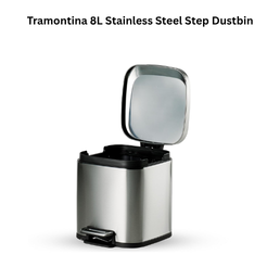 Tramontina 8L Stainless Steel Step Dustbin