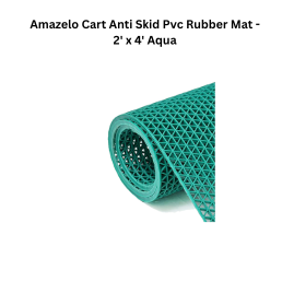 Amazelo Cart Anti Skid Pvc Rubber Mat -2' x 4' Aqua