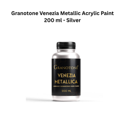 Granotone Venezia Metallic Acrylic Paint 200 ml - Silver