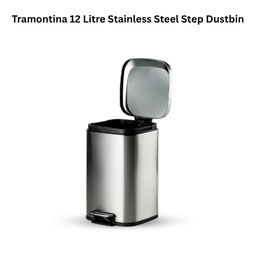 Tramontina 12 Litre Stainless Steel Step Dustbin