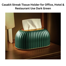 Casakit Streak Tissue Holder for Office, Hotel & Restaurant Use Dark Green