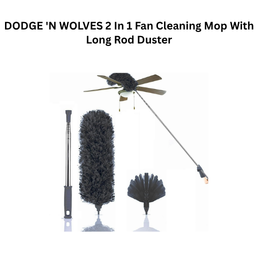 DODGE 'N WOLVES 2 In 1 Fan Cleaning Mop With Long Rod Duster