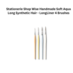 Handmade Soft Aqua Long Synthetic Hair - LongLiner 4 Brushes
