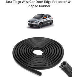 AOSIS - Tata Tiago Wizz Car Door Edge Protector U-Shaped Rubber, Built-in Steel, 5 Meter