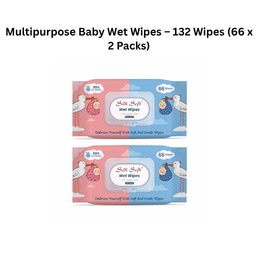 Silk Soft Multipurpose Baby Wet Wipes – 132 Wipes (66 x 2 Packs)