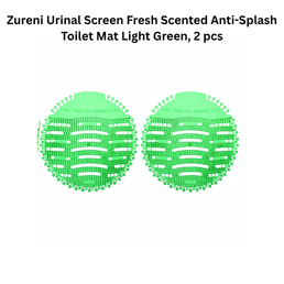 Zureni Urinal Screen Fresh Scented Anti-Splash Toilet Mat Light Green, 2 pcs