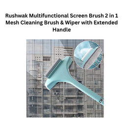 Rushwak Multifunctional Screen Brush 2 in 1 Mesh Cleaning Brush & Wiper with Extended Handle