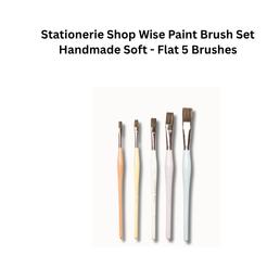 Paint Brush Set Handmade Soft - Flat 5 Brushes