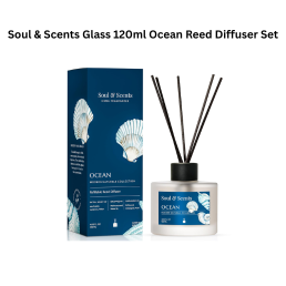 Soul & Scents Glass 120ml Ocean Reed Diffuser Set