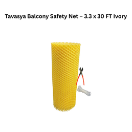 Tavasya Balcony Safety Net – 3.3 x30 ft Ivory