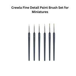 Crewla Fine Detail Paint Brush Set for Miniatures