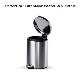 Tramontina 5 Litre Stainless Steel Step Dustbin